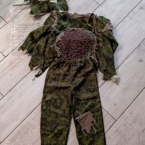 a.n.a Kids Zombie Costume with Green and Red Accents